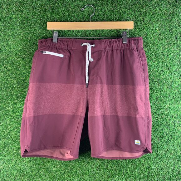 Vuori Other - Vuori Board Shorts Mens 36 red Colorblock Swim Drawstring Pockets